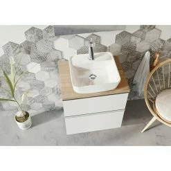 BAUHAUS Riva Look Aufsatzwaschbecken 39 X 39 Cm, Keramik, Weiß -Bauhaus Geschäft 12 2368