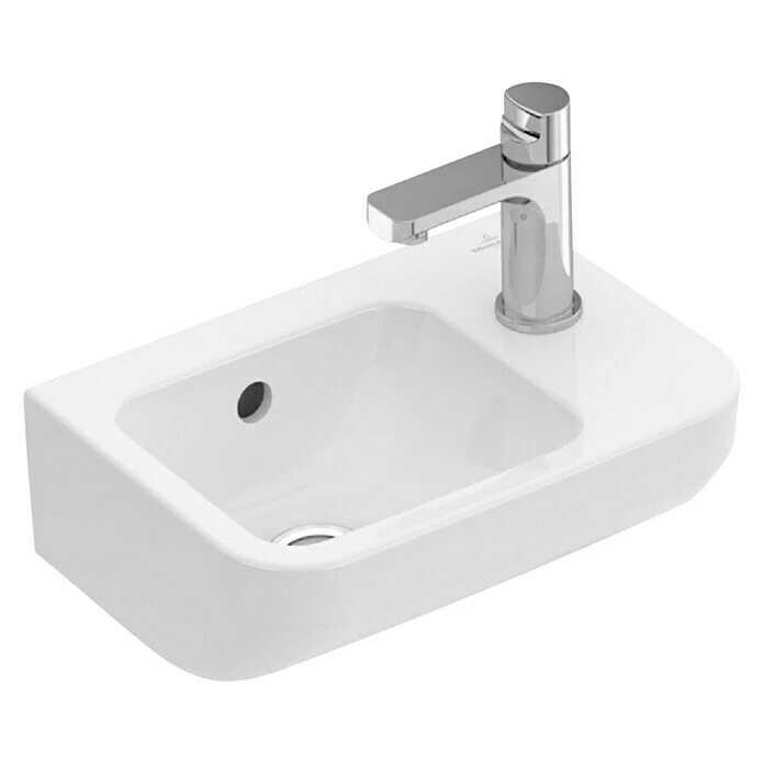 BAUHAUS Villeroy & Boch Architectura Waschbecken 36 X 26 Cm, Mit Schmutzabweisender Glasur, Hahnloch: Rechts, Mit Überlauf, Weiß 3 BAUHAUS Villeroy & Boch Architectura Waschbecken 36 X 26 Cm, Mit Schmutzabweisender Glasur, Hahnloch: Rechts, Mit Überlauf, Weiß