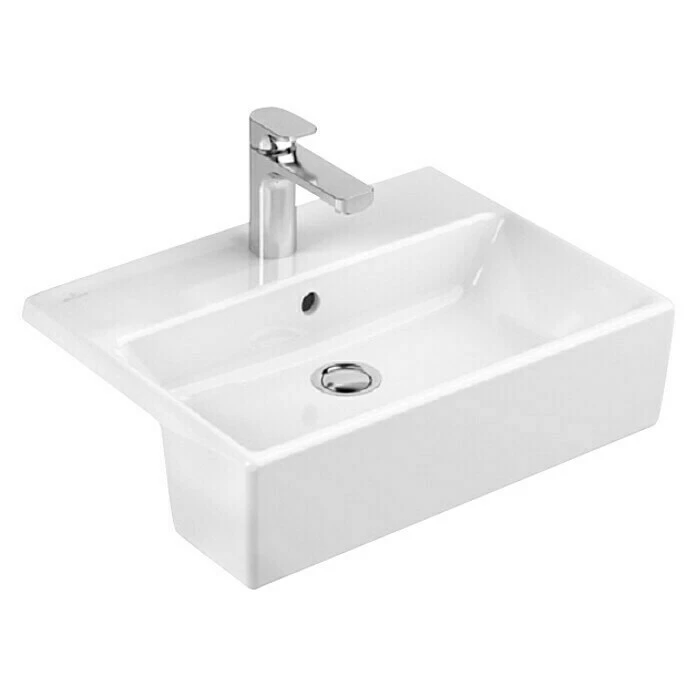 BAUHAUS Villeroy & Boch Memento Einbauwaschbecken 55 X 42,5 Cm, Ohne Spezialglasur, Hahnloch: Mitte, Mit Überlauf, Weiß 3 BAUHAUS Villeroy & Boch Memento Einbauwaschbecken 55 X 42,5 Cm, Ohne Spezialglasur, Hahnloch: Mitte, Mit Überlauf, Weiß