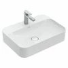BAUHAUS Villeroy & Boch Finion Aufsatzwaschbecken 60 X 44,5 Cm, Mit Schmutzabweisender Glasur, Hahnloch: Mitte, Ohne Überlauf, Weiß