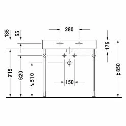 BAUHAUS Duravit Vero Waschtisch 80 X 47 Cm, Ohne Spezialglasur, Hahnloch: Mitte, Mit Überlauf, Weiß, Ungeschliffen -Bauhaus Geschäft 12 2474