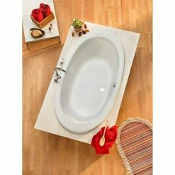 BAUHAUS Ottofond Badewanne Antigua 180 X 96 Cm, Sanitäracryl, Weiß