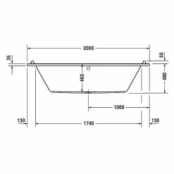 BAUHAUS Duravit Starck 1 Badewanne Typ 3 200 X 100 Cm, Sanitäracryl, Weiß -Bauhaus Geschäft 12 25