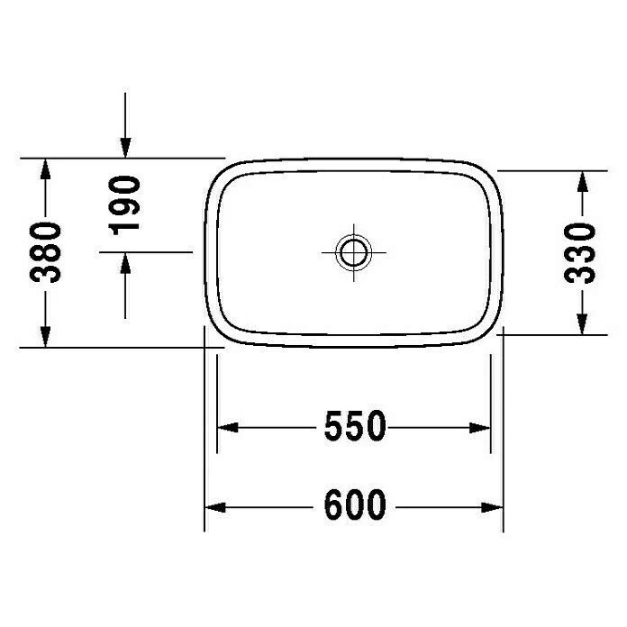 BAUHAUS Duravit DuraStyle Aufsatzwaschbecken 60 X 38 Cm, Mit Schmutzabweisender Glasur, Hahnloch: Ohne, Ohne Überlauf, Weiß 4 BAUHAUS Duravit DuraStyle Aufsatzwaschbecken 60 X 38 Cm, Mit Schmutzabweisender Glasur, Hahnloch: Ohne, Ohne Überlauf, Weiß – Bild 2