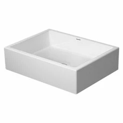 BAUHAUS Duravit Vero Air Aufsatzwaschbecken 50 X 38 Cm, Mit Schmutzabweisender Glasur, Hahnloch: Ohne, Ohne Überlauf, Weiß