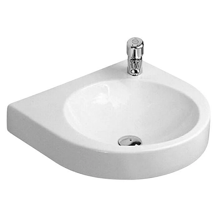 BAUHAUS Duravit Architec Waschtisch 57,5 X 52 Cm, Ohne Spezialglasur, Hahnloch: Rechts, Mit Überlauf, Weiß 3 BAUHAUS Duravit Architec Waschtisch 57,5 X 52 Cm, Ohne Spezialglasur, Hahnloch: Rechts, Mit Überlauf, Weiß