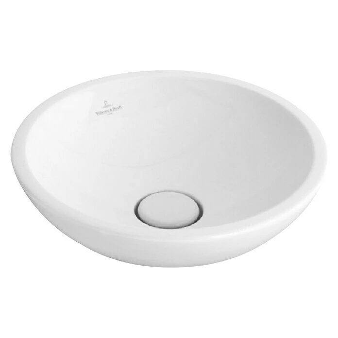 BAUHAUS Villeroy & Boch Loop+Friends Waschschale Durchmesser: 38 Cm, Mit Schmutzabweisender Glasur, Hahnloch: Ohne, Mit Überlauf, Aufsatzmontage, Weiß 4 BAUHAUS Villeroy & Boch Loop+Friends Waschschale Durchmesser: 38 Cm, Mit Schmutzabweisender Glasur, Hahnloch: Ohne, Mit Überlauf, Aufsatzmontage, Weiß – Bild 2