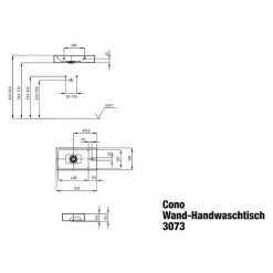 Alternative view of BAUHAUS Kaldewei Waschbecken Cono 55 X 30 Cm, Mit Schmutzabweisender Glasur, Hahnloch: Rechts, Ohne Überlauf, Weiß