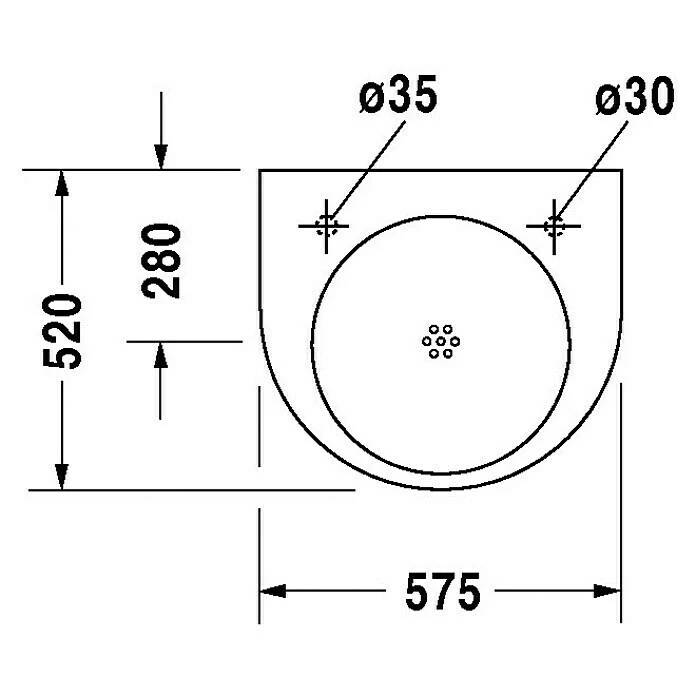 BAUHAUS Duravit Architec Waschtisch Vital Med 57,5 X 52 Cm, Ohne Spezialglasur, Hahnloch: Ohne, Ohne Überlauf, Weiß 4 BAUHAUS Duravit Architec Waschtisch Vital Med 57,5 X 52 Cm, Ohne Spezialglasur, Hahnloch: Ohne, Ohne Überlauf, Weiß – Bild 2