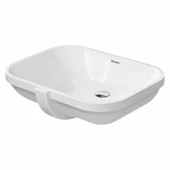 BAUHAUS Duravit D-Code Unterbauwaschbecken 58 X 45,5 Cm, Ohne Spezialglasur, Hahnloch: Ohne, Mit Überlauf, Weiß