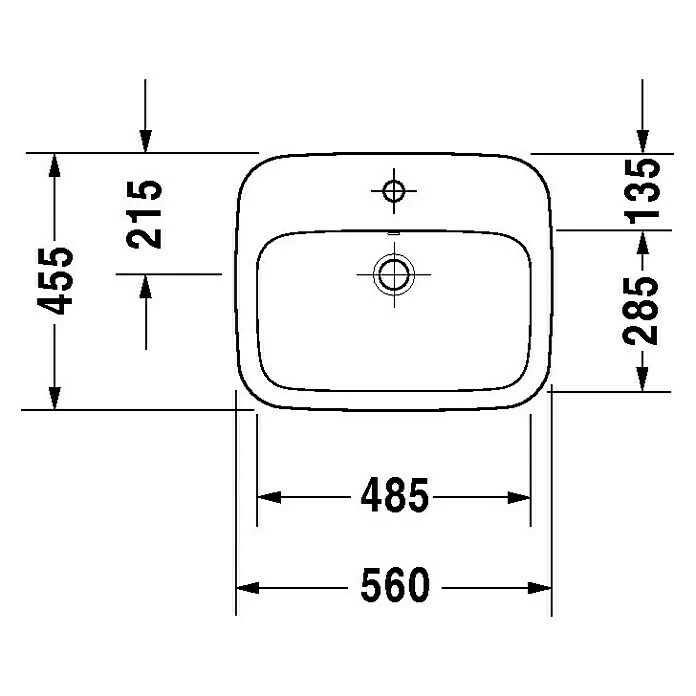BAUHAUS Duravit DuraStyle Einbauwaschbecken 56 X 45,5 Cm, Mit Schmutzabweisender Glasur, Hahnloch: Mitte, Mit Überlauf, Weiß 4 BAUHAUS Duravit DuraStyle Einbauwaschbecken 56 X 45,5 Cm, Mit Schmutzabweisender Glasur, Hahnloch: Mitte, Mit Überlauf, Weiß – Bild 2