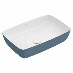 BAUHAUS Villeroy & Boch Artis Aufsatzwaschbecken 58 X 38 Cm, Ohne Spezialglasur, Hahnloch: Ohne, Ohne Überlauf, Ocean