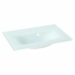 BAUHAUS Camargue Stella Einbauwaschbecken 60,2 X 42 Cm, Glas, Weiß