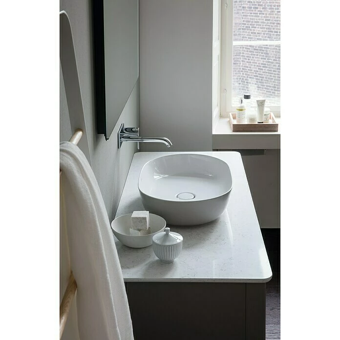BAUHAUS Duravit Luv Aufsatzwaschbecken 60 X 40 Cm, Ohne Spezialglasur, Hahnloch: Ohne, Ohne Überlauf, Weiß 5 BAUHAUS Duravit Luv Aufsatzwaschbecken 60 X 40 Cm, Ohne Spezialglasur, Hahnloch: Ohne, Ohne Überlauf, Weiß – Bild 3