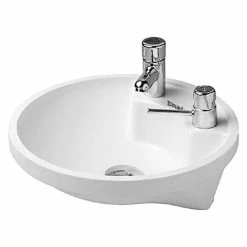 BAUHAUS Duravit Architec Waschschale Durchmesser: 43 Cm, Ohne Spezialglasur, Hahnloch: Links, Ohne Überlauf, Weiß