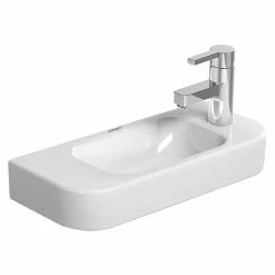 BAUHAUS Duravit Happy D.2 Waschbecken 50 X 22 Cm, Mit Schmutzabweisender Glasur, Hahnloch: Rechts, Ohne Überlauf, Weiß
