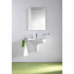 Alternative view of BAUHAUS Duravit D-Code Waschtisch 60 X 46 Cm, Ohne Spezialglasur, Hahnloch: Mitte, Mit Überlauf, Weiß