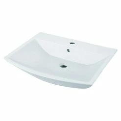 BAUHAUS Camargue Paris Waschtisch B X L: 81 X 49 Cm, Ohne Spezialglasur, Hahnloch: Mitte, Weiß