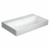 BAUHAUS Duravit DuraSquare Waschtisch 80 X 47 Cm, Mit Schmutzabweisender Glasur, Hahnloch: Ohne, Ohne Überlauf, Weiß, Geschliffen -Bauhaus Geschäft 12 2806