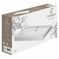 BAUHAUS Camargue New York Waschtisch 61,5 X 45 Cm, Ohne Spezialglasur, Hahnloch: Mitte, Mit Überlauf, Weiß -Bauhaus Geschäft 12 2825