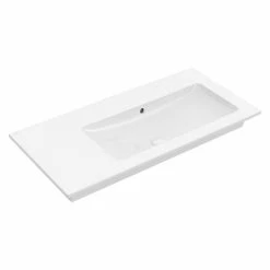 BAUHAUS Villeroy & Boch Venticello Einbauwaschbecken 100 X 50 Cm, Ohne Spezialglasur, Hahnloch: Ohne, Weiß, Ablagefläche: Links