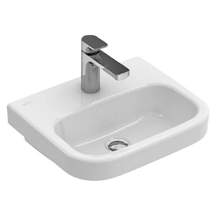 BAUHAUS Villeroy & Boch Architectura Waschbecken 50 X 38 Cm, Ohne Spezialglasur, Hahnloch: Mitte, Ohne Überlauf, Weiß 3 BAUHAUS Villeroy & Boch Architectura Waschbecken 50 X 38 Cm, Ohne Spezialglasur, Hahnloch: Mitte, Ohne Überlauf, Weiß