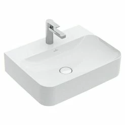 BAUHAUS Villeroy & Boch Finion Waschtisch 60 X 47 Cm, Mit Schmutzabweisender Glasur, Oberfläche Beckenunterseite: Ungeschliffen, Ohne Überlaufloch, Weiß