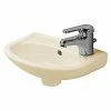 BAUHAUS Duravit Duraplus Waschbecken Compact 36,5 X 26,5 Cm, Ohne Spezialglasur, Hahnloch: Links, Mit Überlauf, Pergamon