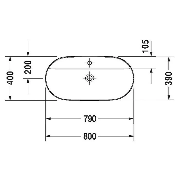 BAUHAUS Duravit Luv Aufsatzwaschbecken 80 X 40 Cm, Mit Schmutzabweisender Glasur, Hahnloch: Mitte, Ohne Überlauf, Weiß Seidenmatt 4 BAUHAUS Duravit Luv Aufsatzwaschbecken 80 X 40 Cm, Mit Schmutzabweisender Glasur, Hahnloch: Mitte, Ohne Überlauf, Weiß Seidenmatt – Bild 2