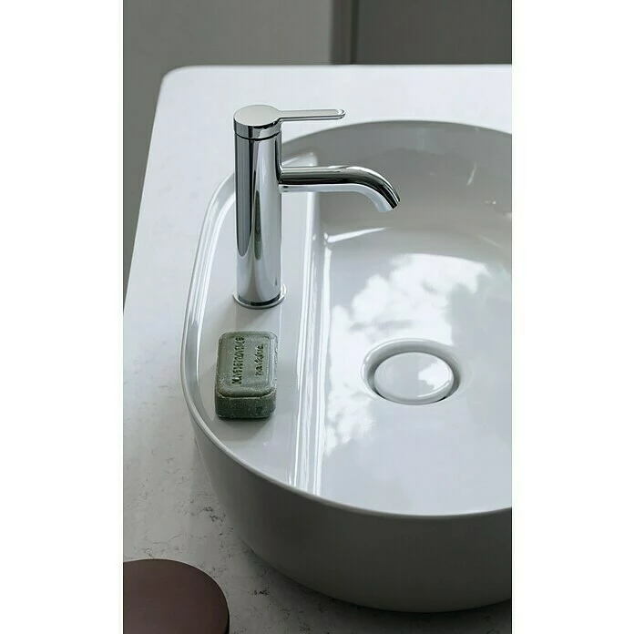 BAUHAUS Duravit Luv Aufsatzwaschbecken 80 X 40 Cm, Mit Schmutzabweisender Glasur, Hahnloch: Mitte, Ohne Überlauf, Weiß Seidenmatt 5 BAUHAUS Duravit Luv Aufsatzwaschbecken 80 X 40 Cm, Mit Schmutzabweisender Glasur, Hahnloch: Mitte, Ohne Überlauf, Weiß Seidenmatt – Bild 3