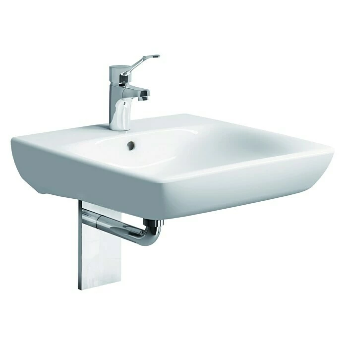BAUHAUS Geberit Renova Nr. 1 Comfort Waschtisch Barrierefrei 65 X 55 Cm, Mit Schmutzabweisender Glasur, Hahnloch: Mitte, Mit Überlauf, Weiß 3 BAUHAUS Geberit Renova Nr. 1 Comfort Waschtisch Barrierefrei 65 X 55 Cm, Mit Schmutzabweisender Glasur, Hahnloch: Mitte, Mit Überlauf, Weiß
