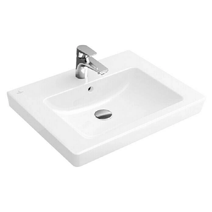 BAUHAUS Villeroy & Boch Subway 2.0 Waschtisch 55 X 44 Cm, Ohne Spezialglasur, Hahnloch: Mitte, Mit Überlauf, Weiß 3 BAUHAUS Villeroy & Boch Subway 2.0 Waschtisch 55 X 44 Cm, Ohne Spezialglasur, Hahnloch: Mitte, Mit Überlauf, Weiß
