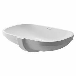 BAUHAUS Duravit D-Code Unterbauwaschbecken 52,5 X 32 Cm, Ohne Spezialglasur, Hahnloch: Ohne, Mit Überlauf, Weiß