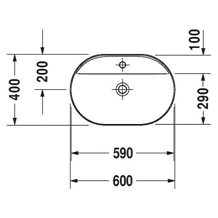 BAUHAUS Duravit Luv Aufsatzwaschbecken 60 X 40 Cm, Mit Schmutzabweisender Glasur, Hahnloch: Mitte, Ohne Überlauf, Weiß Seidenmatt 4 BAUHAUS Duravit Luv Aufsatzwaschbecken 60 X 40 Cm, Mit Schmutzabweisender Glasur, Hahnloch: Mitte, Ohne Überlauf, Weiß Seidenmatt – Bild 2