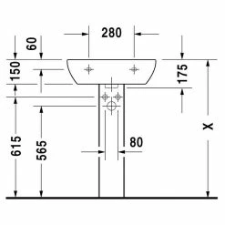 BAUHAUS Duravit D-Code Waschtisch 55 X 43 Cm, Ohne Spezialglasur, Hahnloch: Mitte, Mit Überlauf, Weiß -Bauhaus Geschäft 12 3067