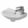 BAUHAUS Duravit Duraplus Waschbecken Compact 36,5 X 26,5 Cm, Ohne Spezialglasur, Hahnloch: Links, Mit Überlauf, Weiß