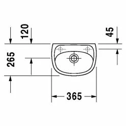 BAUHAUS Duravit Duraplus Waschbecken Compact 36,5 X 26,5 Cm, Ohne Spezialglasur, Hahnloch: Links, Mit Überlauf, Weiß -Bauhaus Geschäft 12 3070