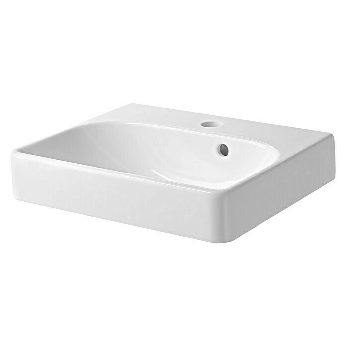BAUHAUS Geberit Smyle Waschbecken Square 45 X 36 Cm, Mit Schmutzabweisender Glasur, Hahnloch: Mitte, Mit Überlauf, Weiß 3 BAUHAUS Geberit Smyle Waschbecken Square 45 X 36 Cm, Mit Schmutzabweisender Glasur, Hahnloch: Mitte, Mit Überlauf, Weiß