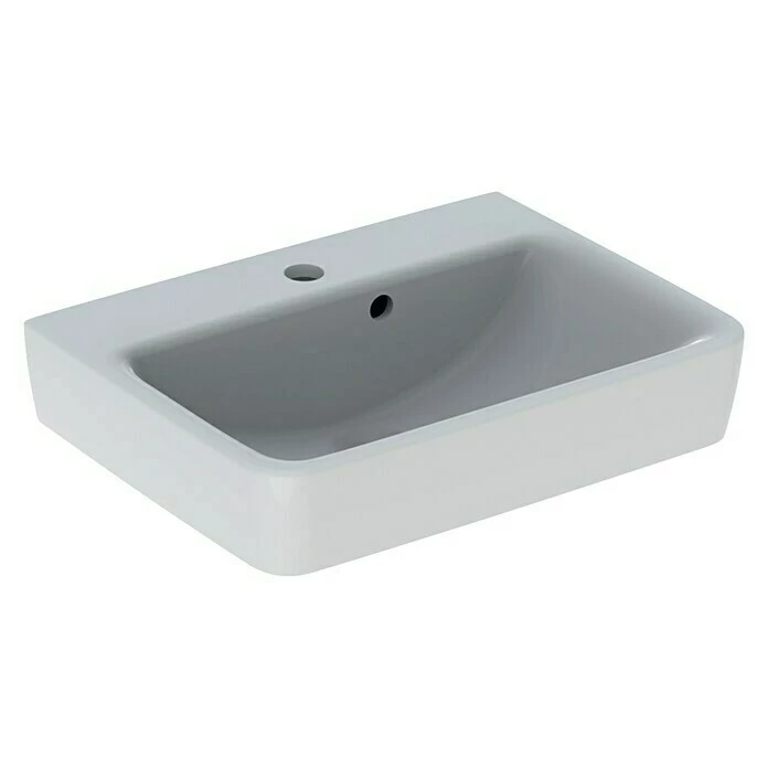 BAUHAUS Geberit Renova Plan Waschbecken 50 X 38 Cm, Mit Schmutzabweisender Glasur, Hahnloch: Mitte, Mit Überlauf, Weiß 3 BAUHAUS Geberit Renova Plan Waschbecken 50 X 38 Cm, Mit Schmutzabweisender Glasur, Hahnloch: Mitte, Mit Überlauf, Weiß