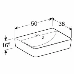 BAUHAUS Geberit Renova Plan Waschbecken 50 X 38 Cm, Mit Schmutzabweisender Glasur, Hahnloch: Mitte, Mit Überlauf, Weiß 5 BAUHAUS Geberit Renova Plan Waschbecken 50 X 38 Cm, Mit Schmutzabweisender Glasur, Hahnloch: Mitte, Mit Überlauf, Weiß -Bauhaus Geschäft 12 3082