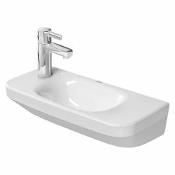 BAUHAUS Duravit DuraStyle Waschbecken 50 X 22 Cm, Mit Schmutzabweisender Glasur, Hahnloch: Links, Ohne Überlauf, Weiß
