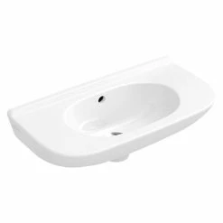 BAUHAUS Villeroy & Boch O.novo Waschbecken Compact 50 X 25 Cm, Mit Schmutzabweisender Glasur, Hahnloch: Ohne, Mit Überlauf, Weiß