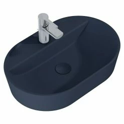 BAUHAUS Inspira Aufsatzwaschbecken 62 X 41 Cm, Keramik, Navy Blue