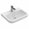 BAUHAUS Villeroy & Boch Architectura Waschtisch 2 55 X 47 Cm, Mit Schmutzabweisender Glasur, Hahnloch: Mitte, Ohne Überlauf, Weiß -Bauhaus Geschäft 12 3117