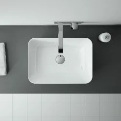 BAUHAUS Inspira Aufsatzwaschbecken 45,5 X 32,5 Cm, Keramik, Weiß 8 BAUHAUS Inspira Aufsatzwaschbecken 45,5 X 32,5 Cm, Keramik, Weiß -Bauhaus Geschäft 12 3165