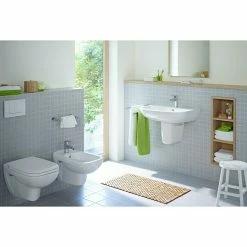 Alternative view of BAUHAUS Duravit D-Code Waschtisch 65 X 50 Cm, Ohne Spezialglasur, Hahnloch: Mitte, Mit Überlauf, Weiß