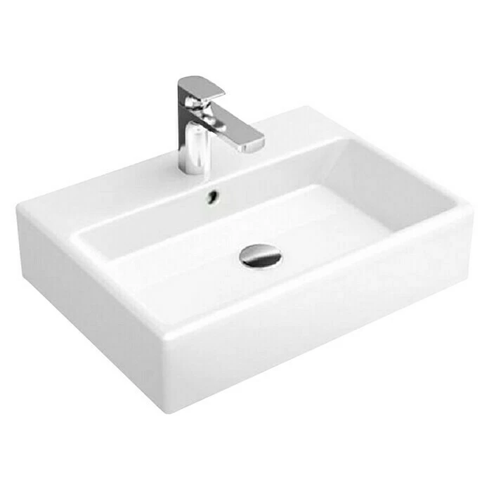 BAUHAUS Villeroy & Boch Memento Waschtisch 2 60 X 42 Cm, Ohne Spezialglasur, Hahnloch: Mitte, Mit Überlauf, Weiß 3 BAUHAUS Villeroy & Boch Memento Waschtisch 2 60 X 42 Cm, Ohne Spezialglasur, Hahnloch: Mitte, Mit Überlauf, Weiß