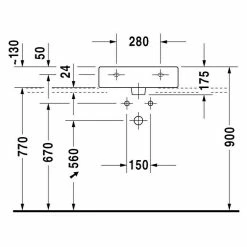 BAUHAUS Duravit Vero Waschbecken Typ 1 50 X 47 Cm, Mit Schmutzabweisender Glasur, Hahnloch: Mitte, Mit Überlauf, Weiß, Geschliffen -Bauhaus Geschäft 12 3188