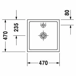 BAUHAUS Duravit Starck 1 Aufsatzwaschbecken 47 X 47 Cm, Mit Schmutzabweisender Glasur, Hahnloch: Mitte, Ohne Überlauf, Weiß 5 BAUHAUS Duravit Starck 1 Aufsatzwaschbecken 47 X 47 Cm, Mit Schmutzabweisender Glasur, Hahnloch: Mitte, Ohne Überlauf, Weiß -Bauhaus Geschäft 12 3207