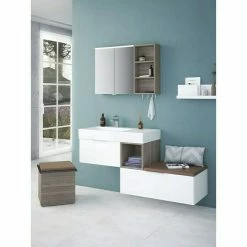 BAUHAUS Camargue Cube Einbauwaschbecken 120 X 49 Cm, 2 Hahnlöcher, Mineralguss, Weiß -Bauhaus Geschäft 12 3232